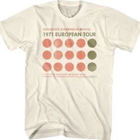 1971 European Tour Creedence Clearwater Revival T-Shirt