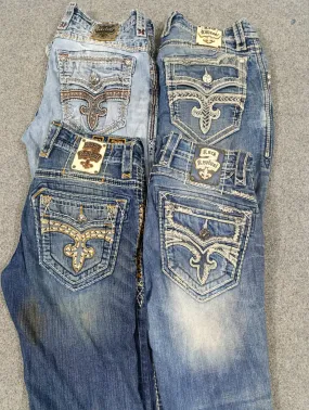 #257 Men Rock Revival Jeans -12