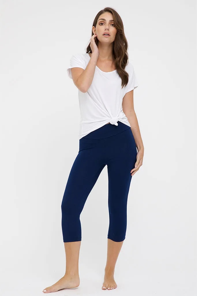 3/4 Leggings - Navy