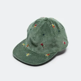 6 Panel Skier Print Cap - Green