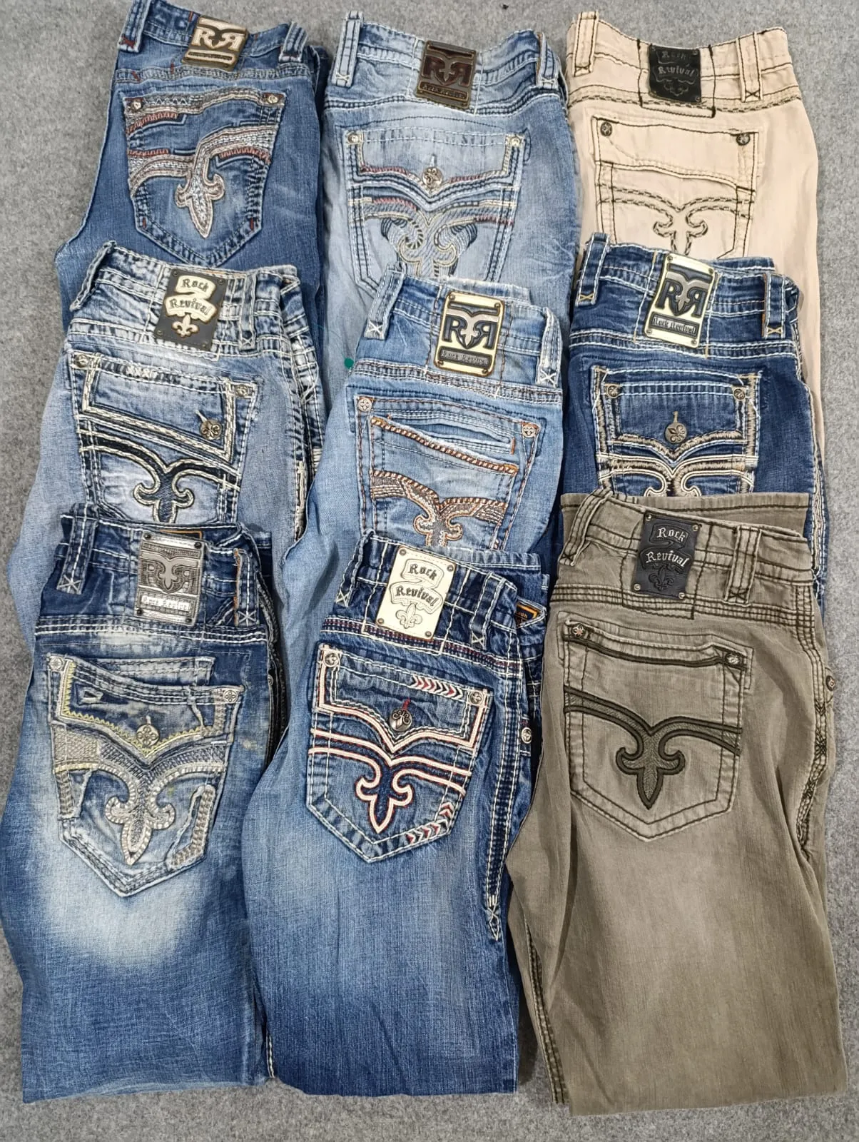 #88 Men Rock Revival Jeans -9