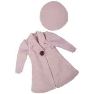 A Girl for All Time 1940s Pink Coat and Beret for 16 inch British dolls