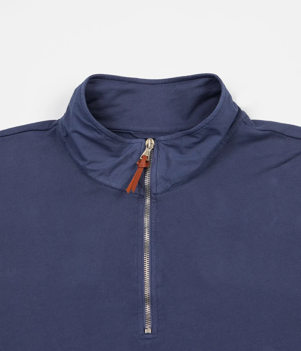 Albam Zipped Jersey Pullover Sweatshirt - Indigo