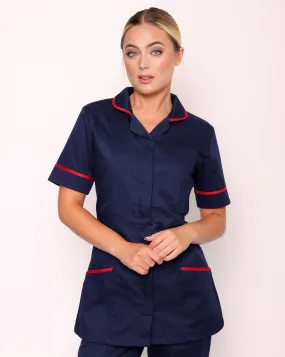 Alcott Ladies Healthcare Tunic - Navy / Red