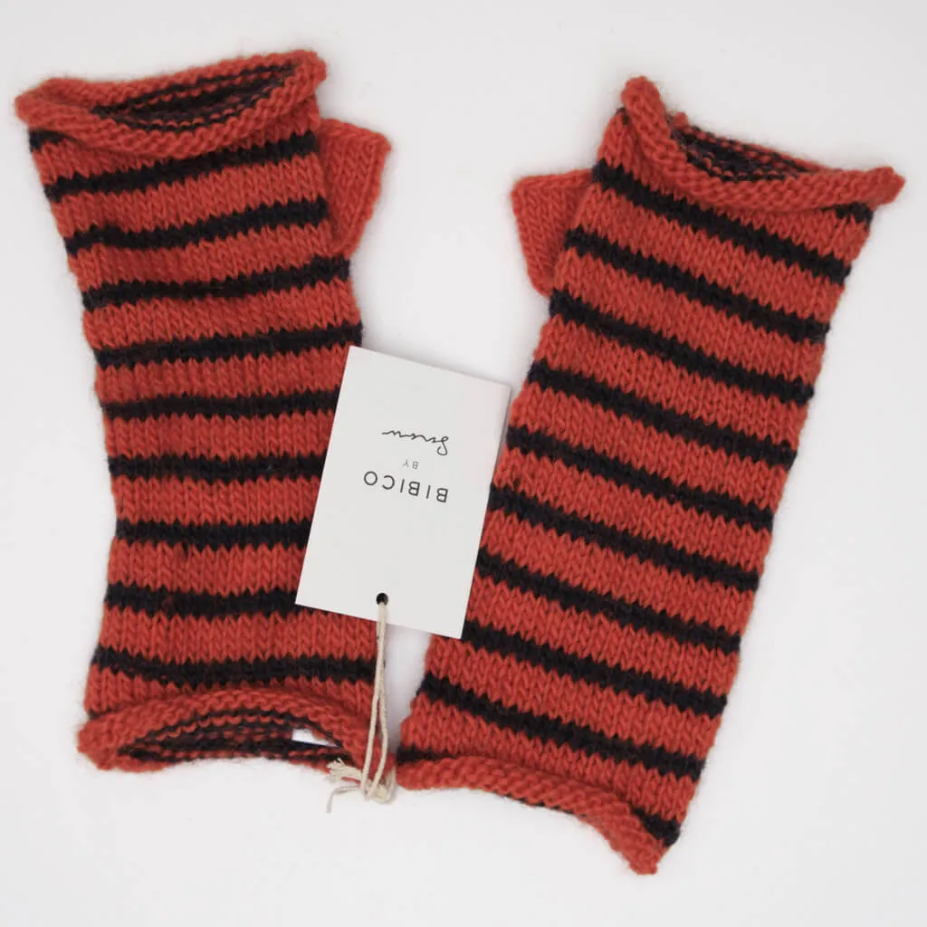 Anika Striped Wool Mittens