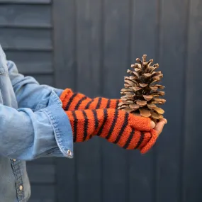 Anika Striped Wool Mittens