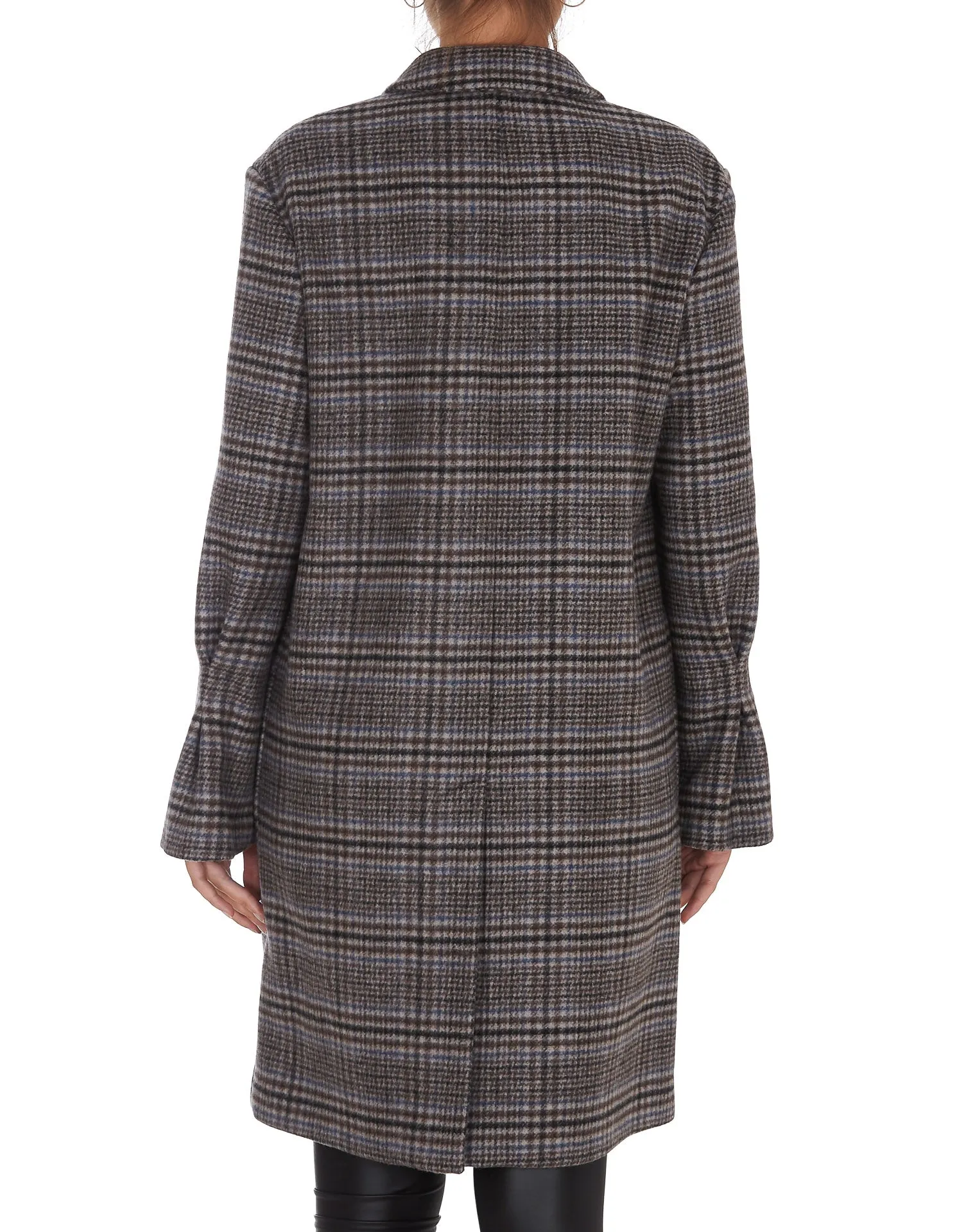 Aspesi Check Pattern Knit Coat