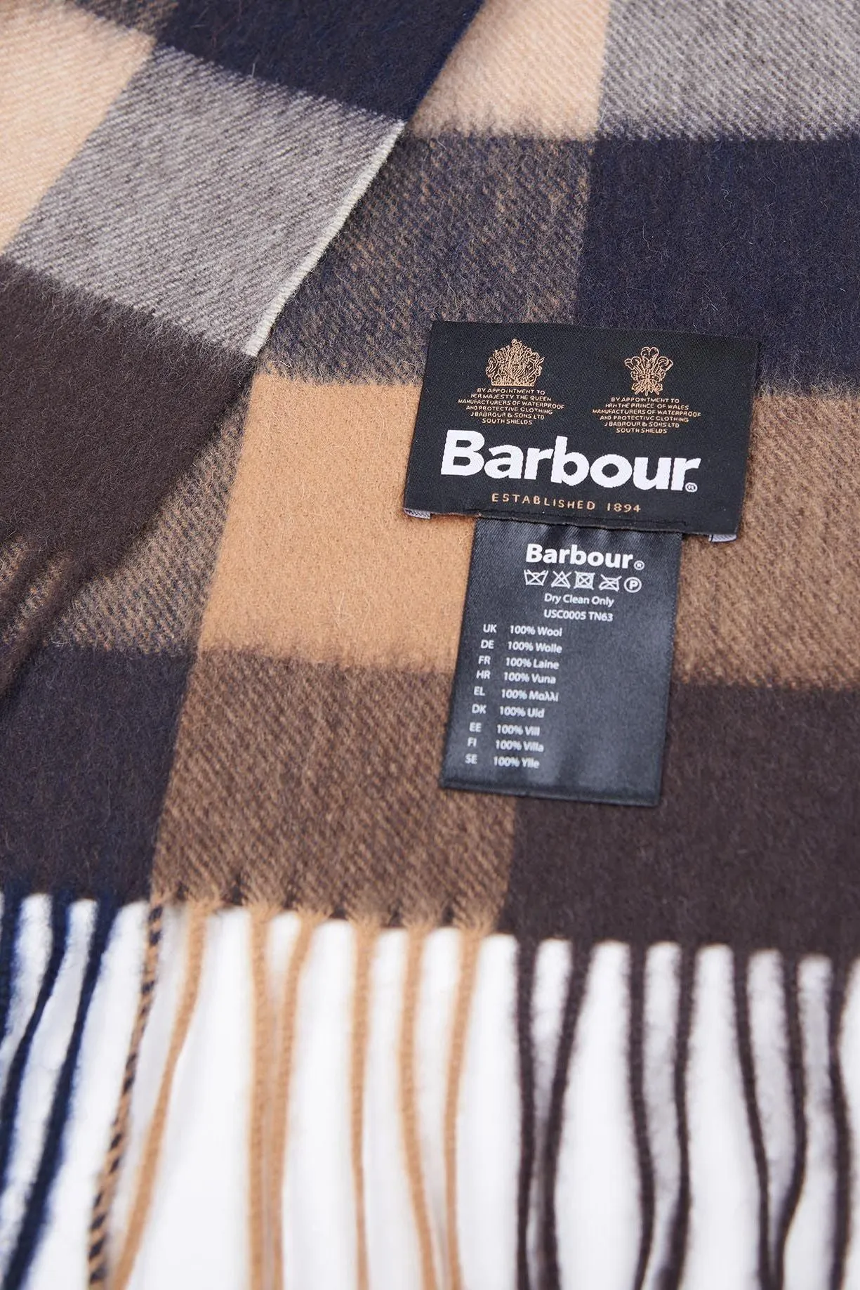 Barbour Scarf Large tattersall Scarf in autumn Colour USC0005TN631