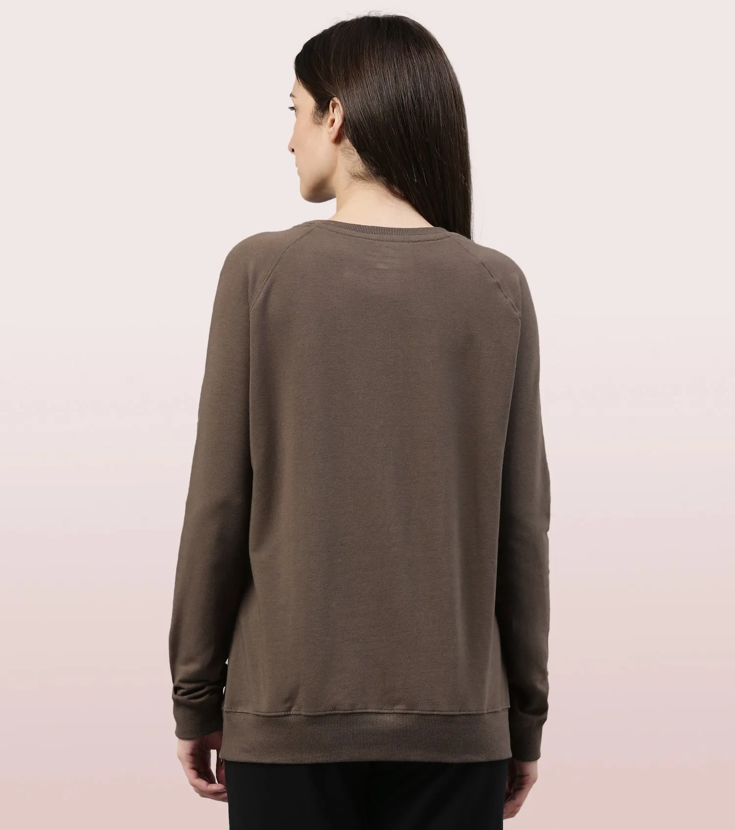 Basic Sweat | Long Sleeve Basic Pop Over Sweatshirt With Mindful Graphic