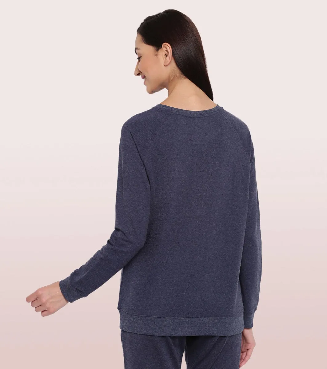 Basic Sweat | Long Sleeve Basic Pop Over Sweatshirt With Mindful Graphic