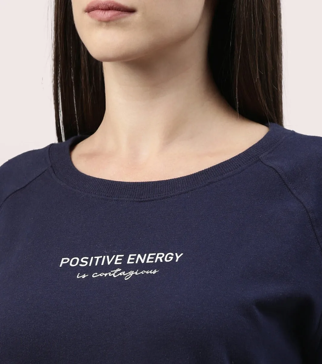 Basic Sweat | Long Sleeve Basic Pop Over Sweatshirt With Mindful Graphic