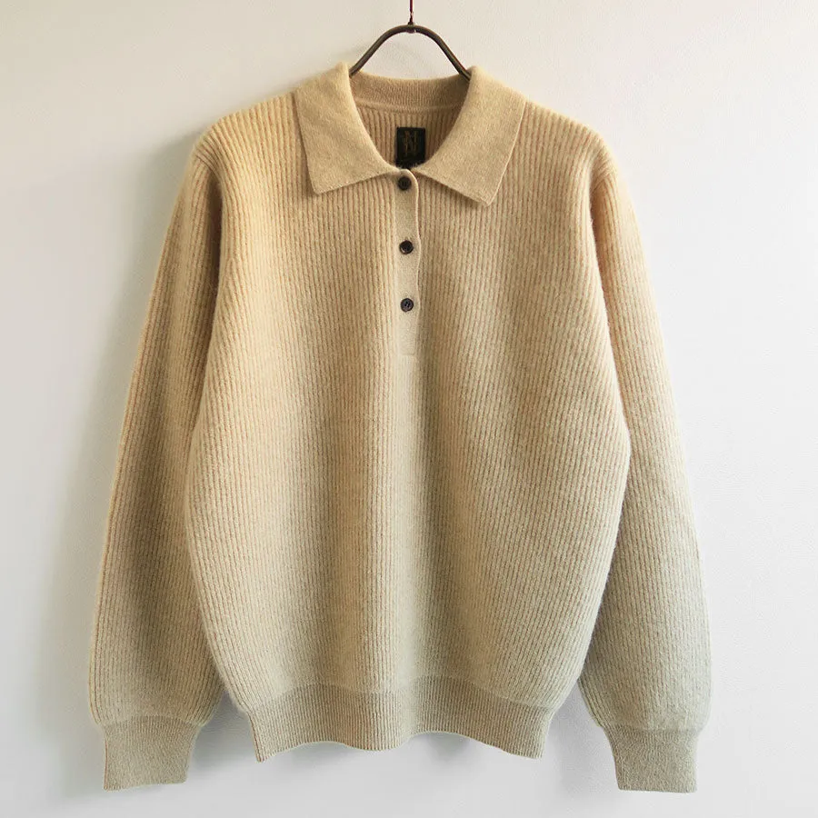 【BATONER/バトナー】<br>CASHMERE FOX POLO <br>BN-24FL-037