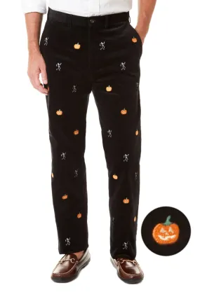 Beachcomber Corduroy Pant Black with Skeleton and JackOLantern