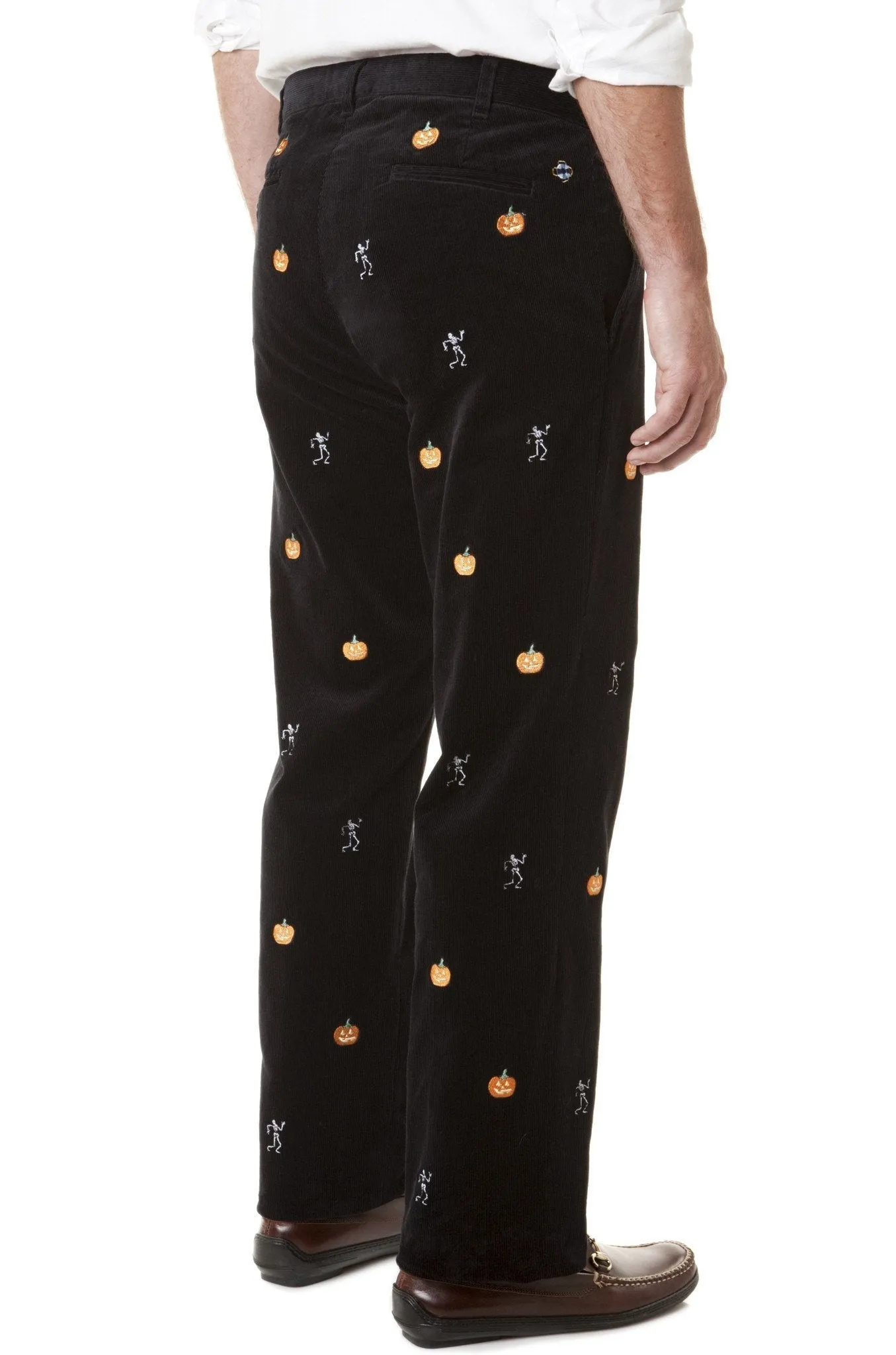 Beachcomber Corduroy Pant Black with Skeleton and JackOLantern