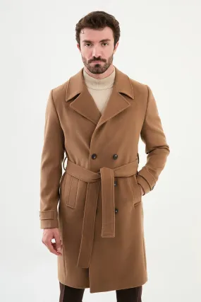 Bojoni Capena Long Slim Fit Beige Coat