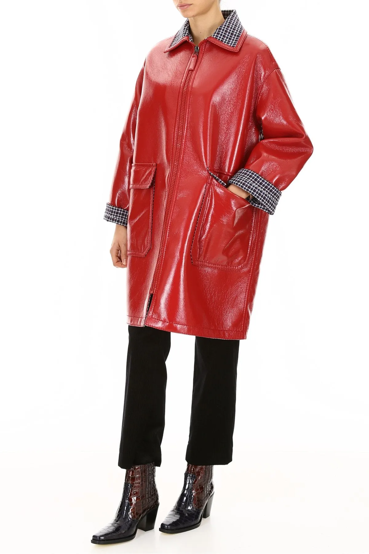 Bottega Veneta Glossy Zipped Coat