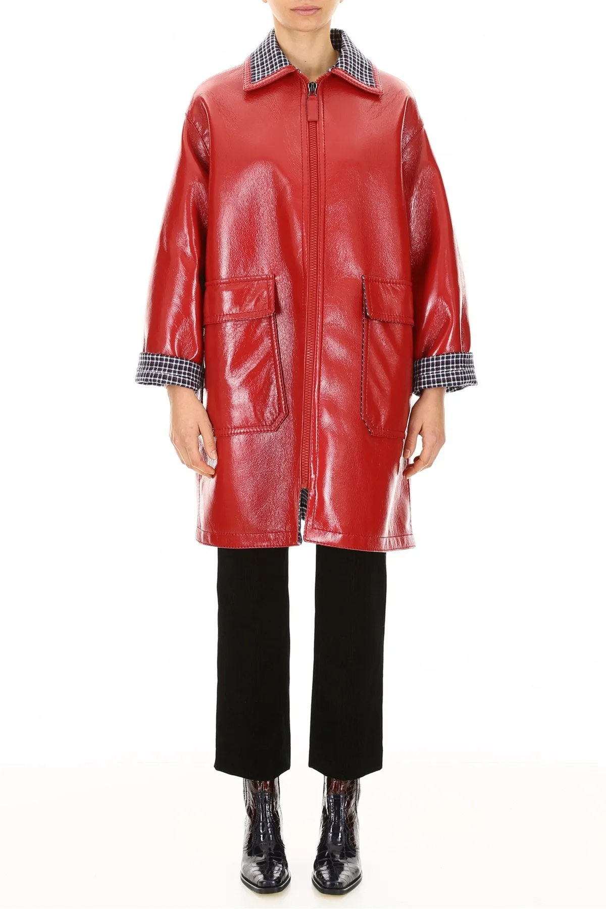 Bottega Veneta Glossy Zipped Coat