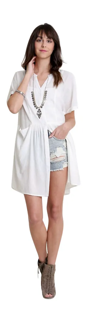 Button Up Tunic, Off White