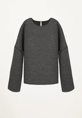 Camden Knit Sweatshirt in Charcoal