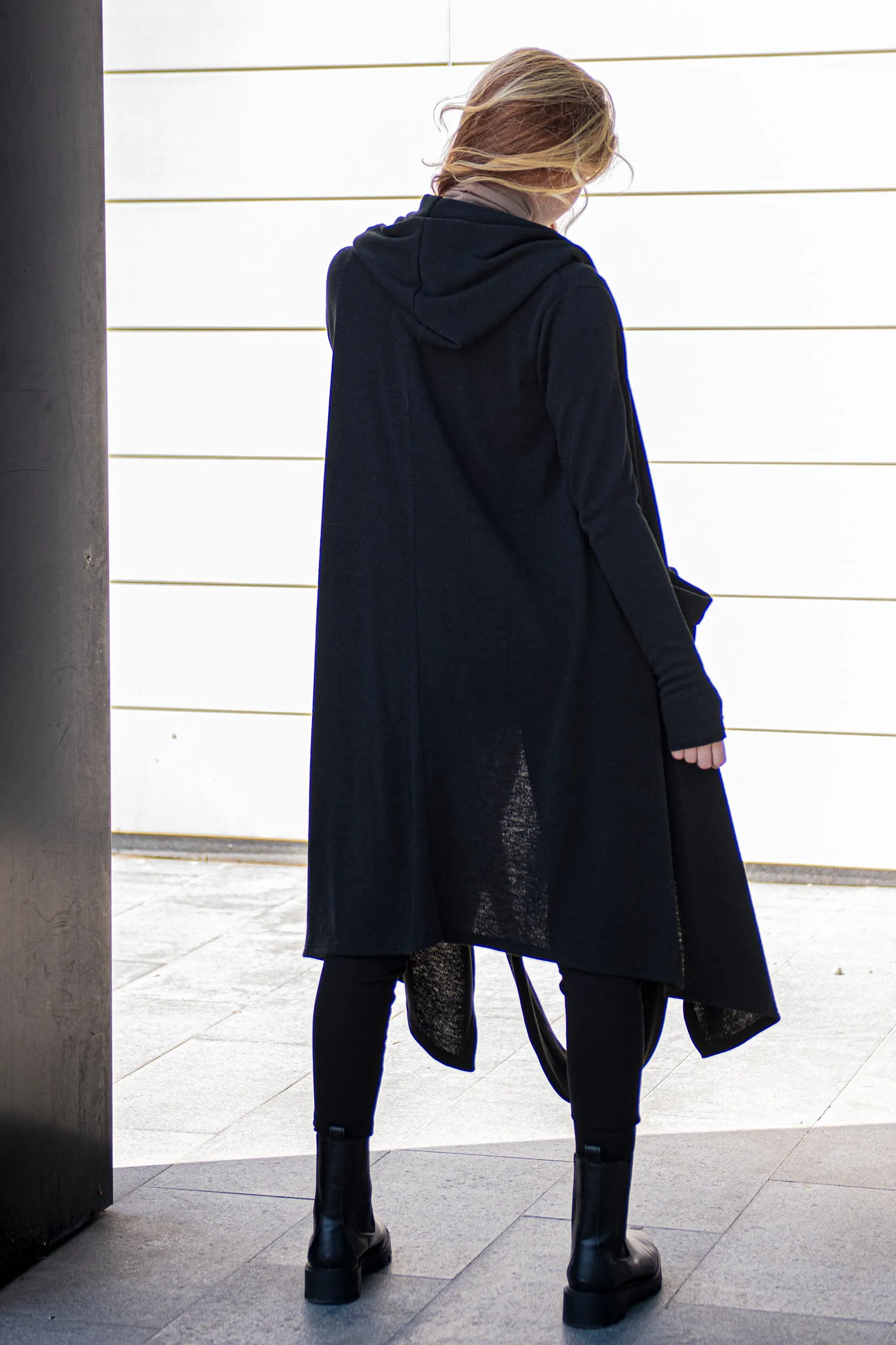 Cardigan Coat with Shawl Hood