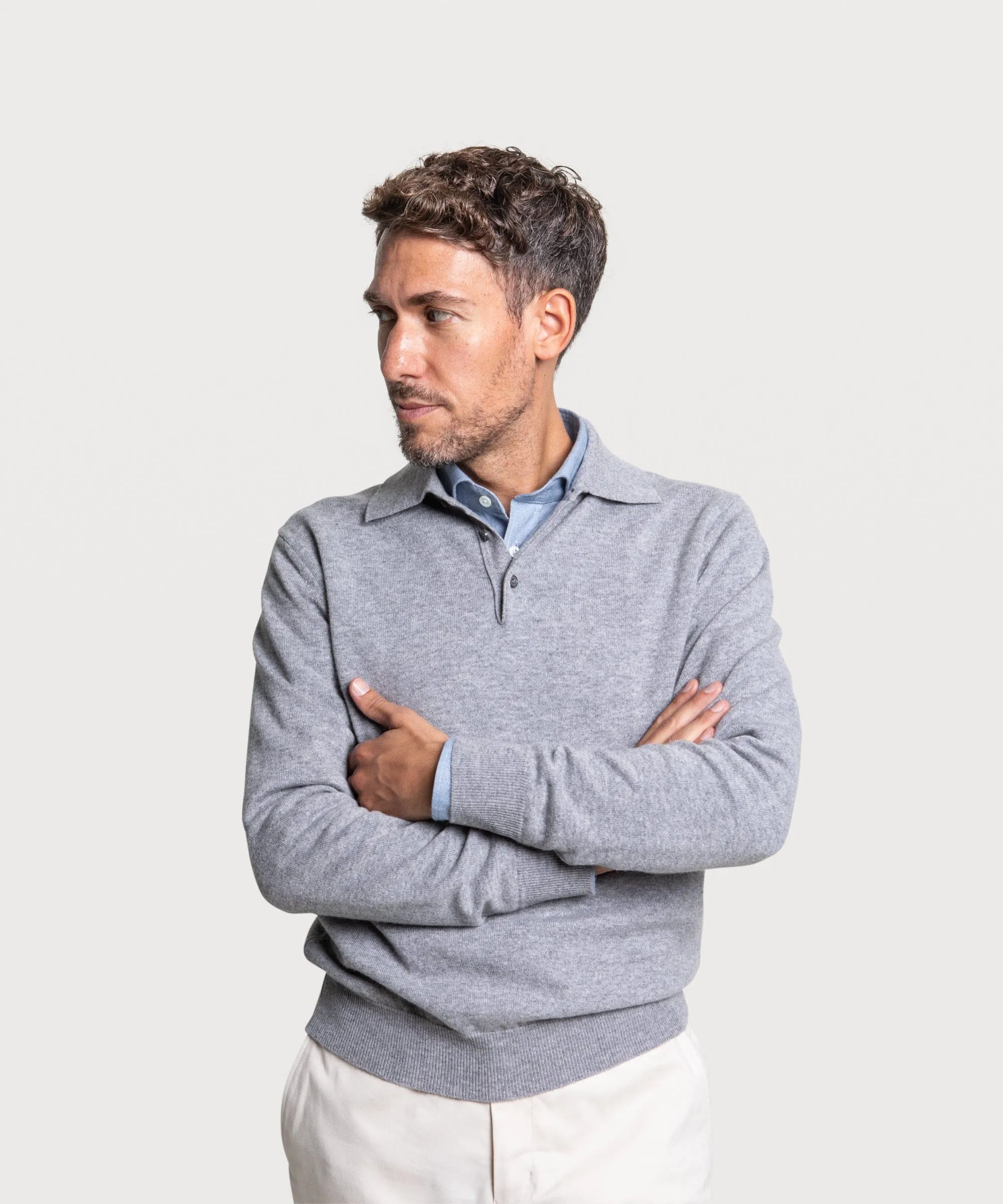 Cashmere Polo Sweater