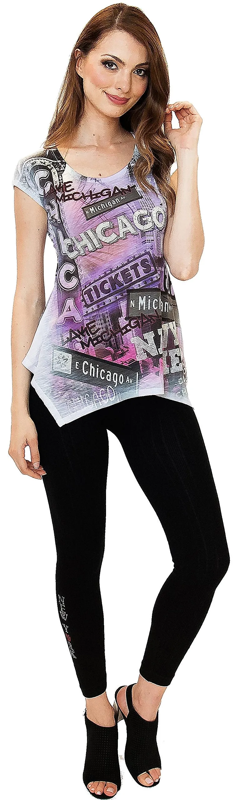 Chicago Tunic Purple T-Shirt