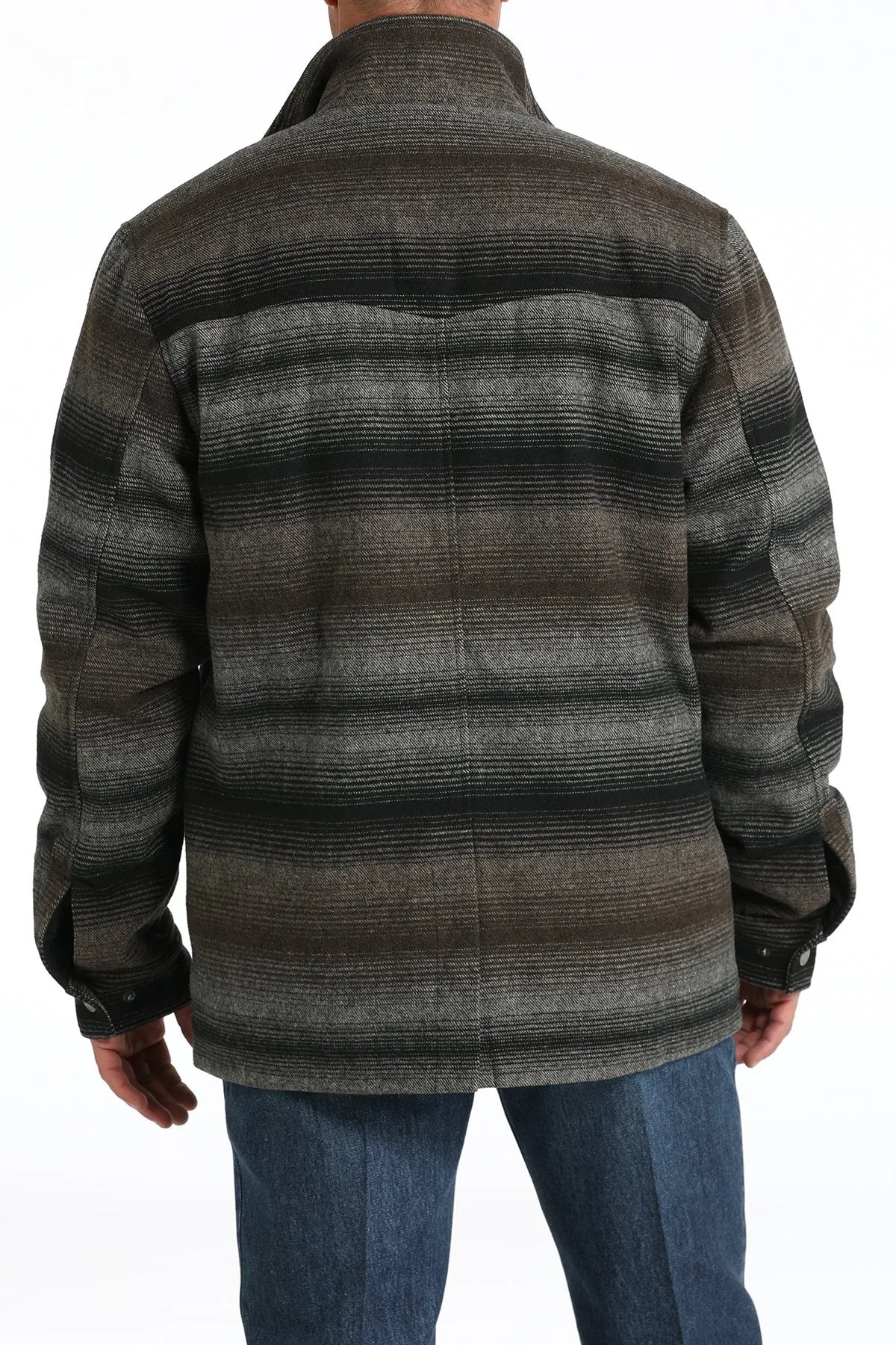 Cinch Men's Southwest Striped Frontier Coat in Gray