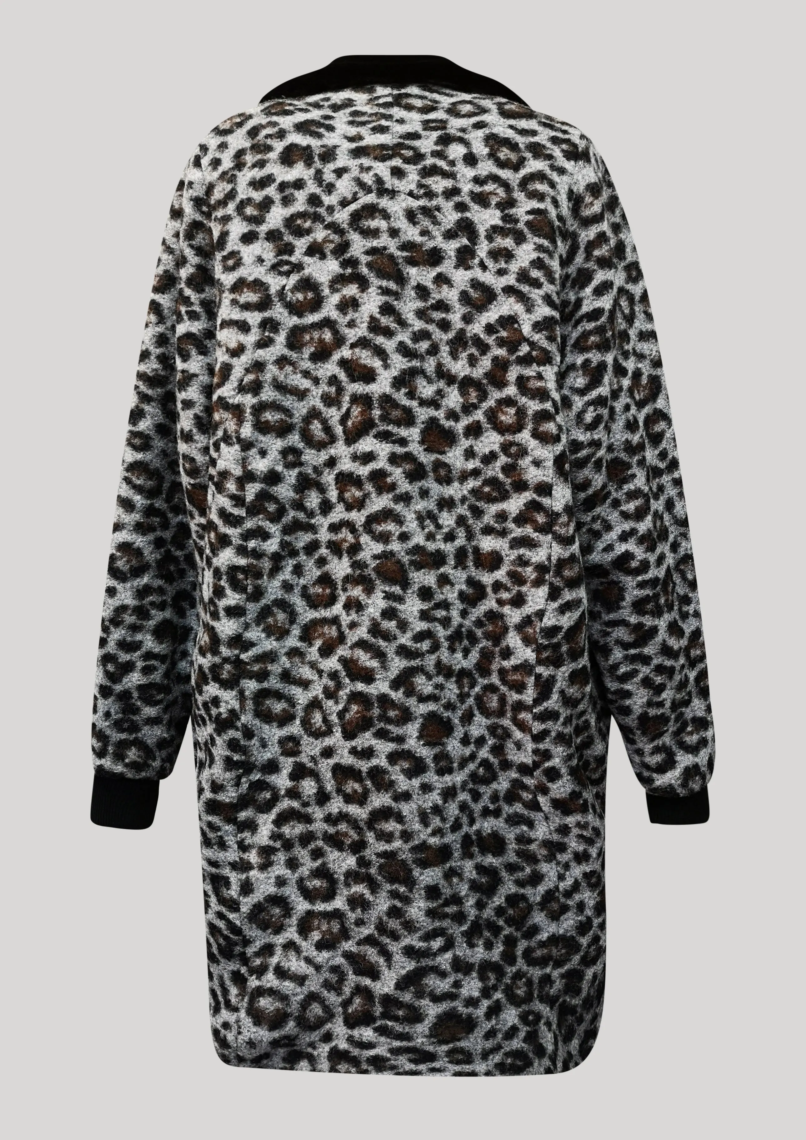 COAT FUR LINING - WOOL COATING animal print