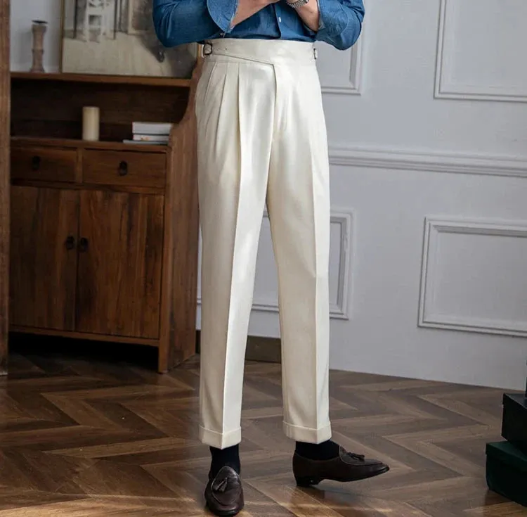 Cold season straight trousers