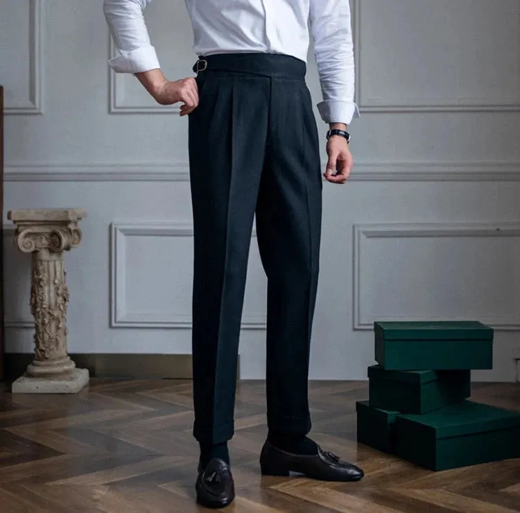 Cold season straight trousers