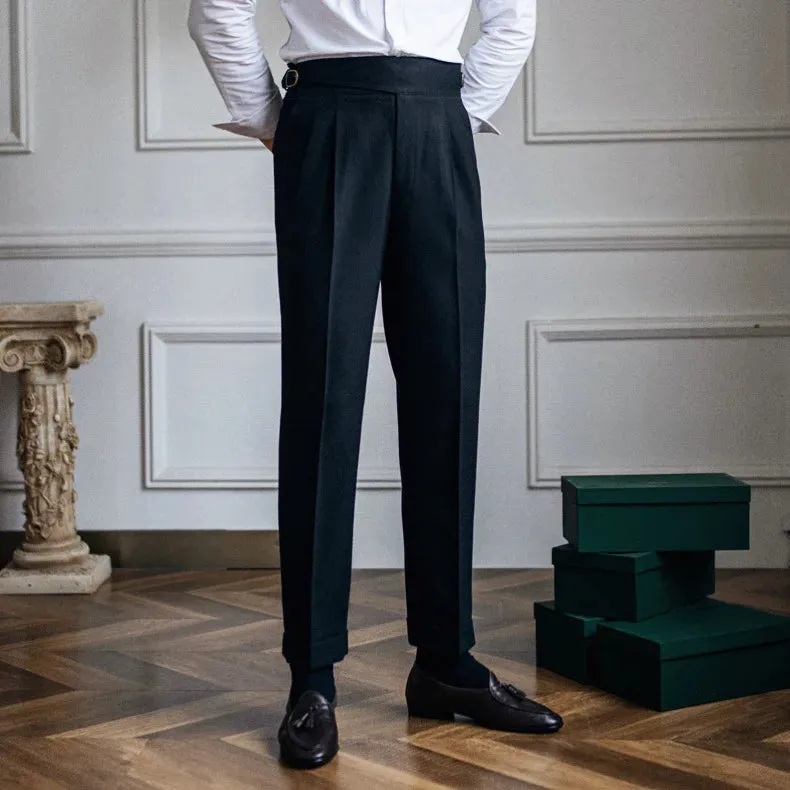 Cold season straight trousers