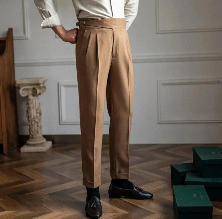 Cold season straight trousers