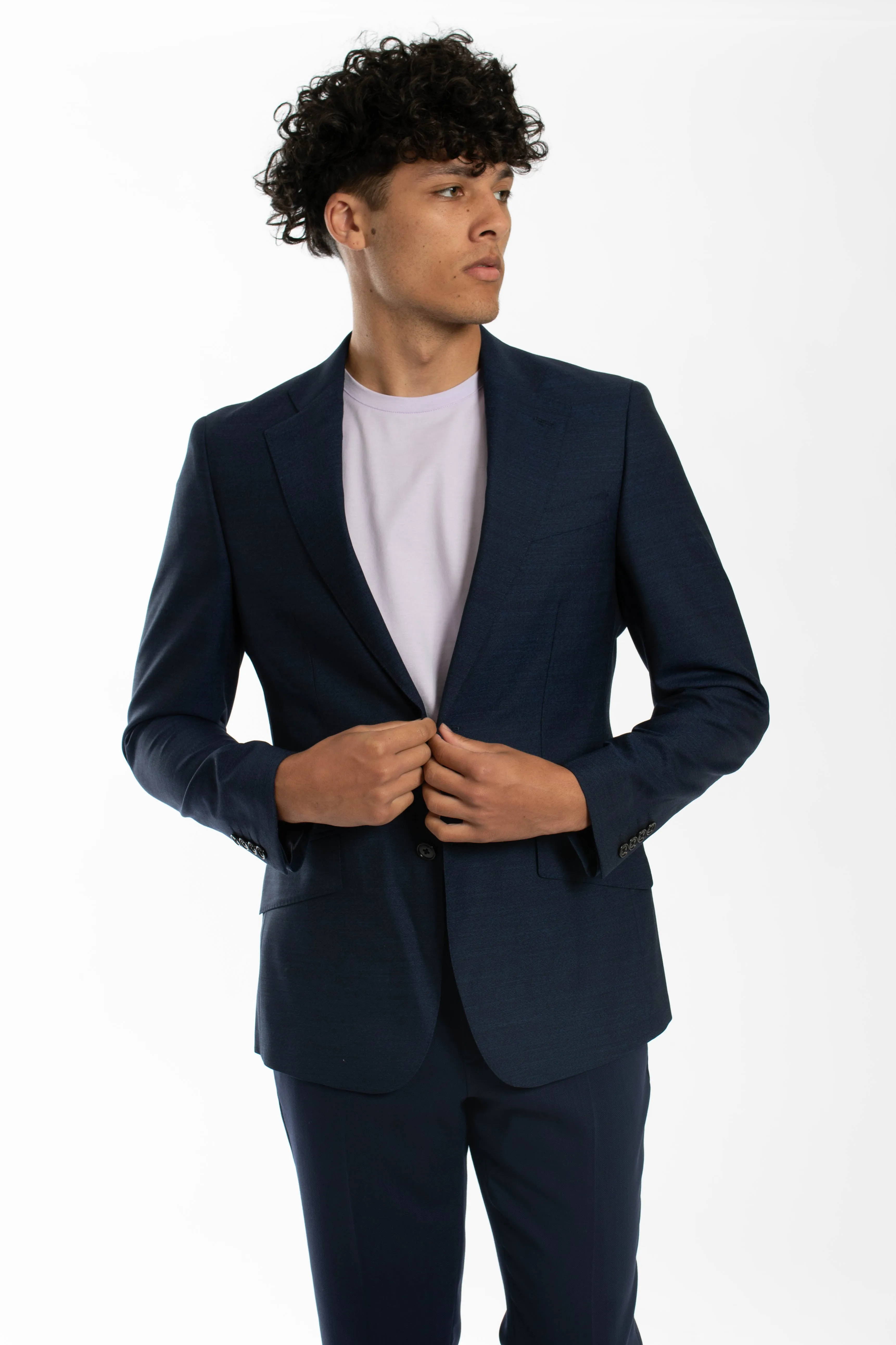 Contemporary Fit Pinhead Sports Jacket Reg - Navy