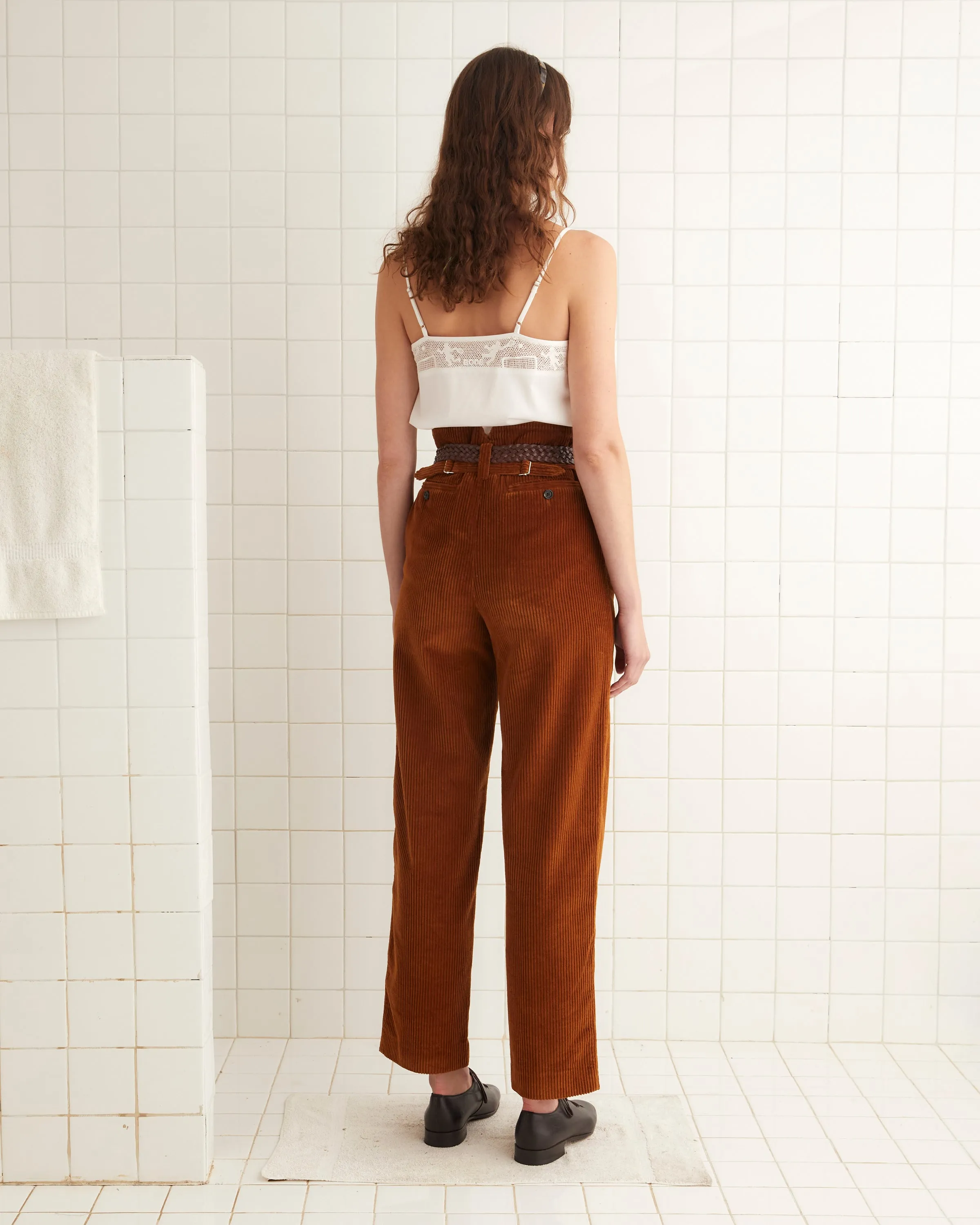 Corduroy Shakey Trousers - Brown