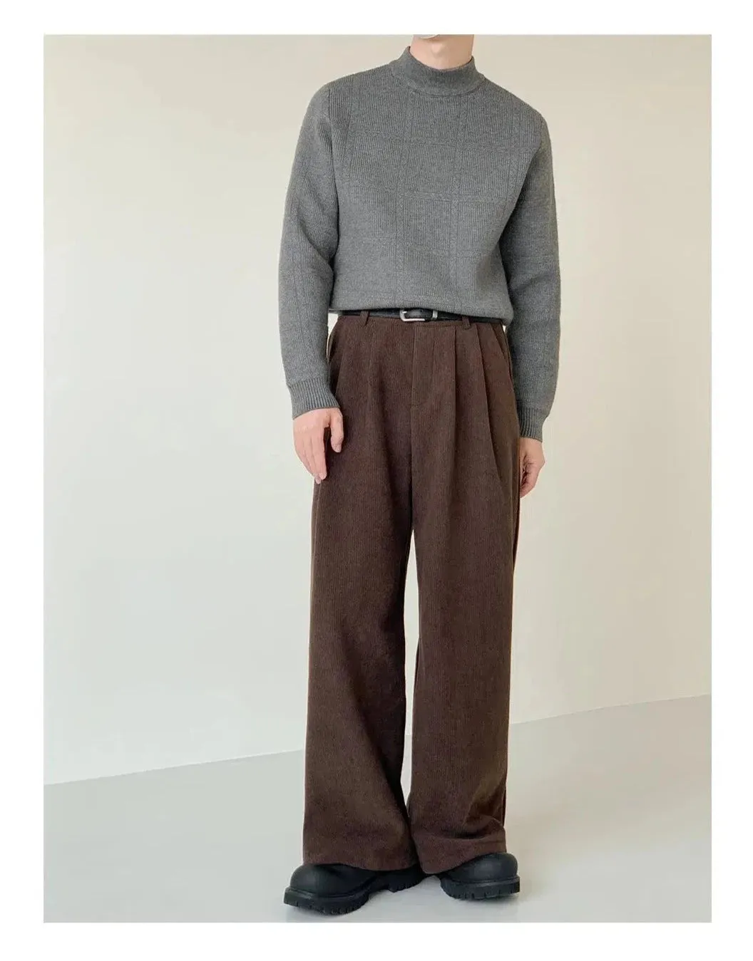 Corduroy Velvet Wide-leg Pants