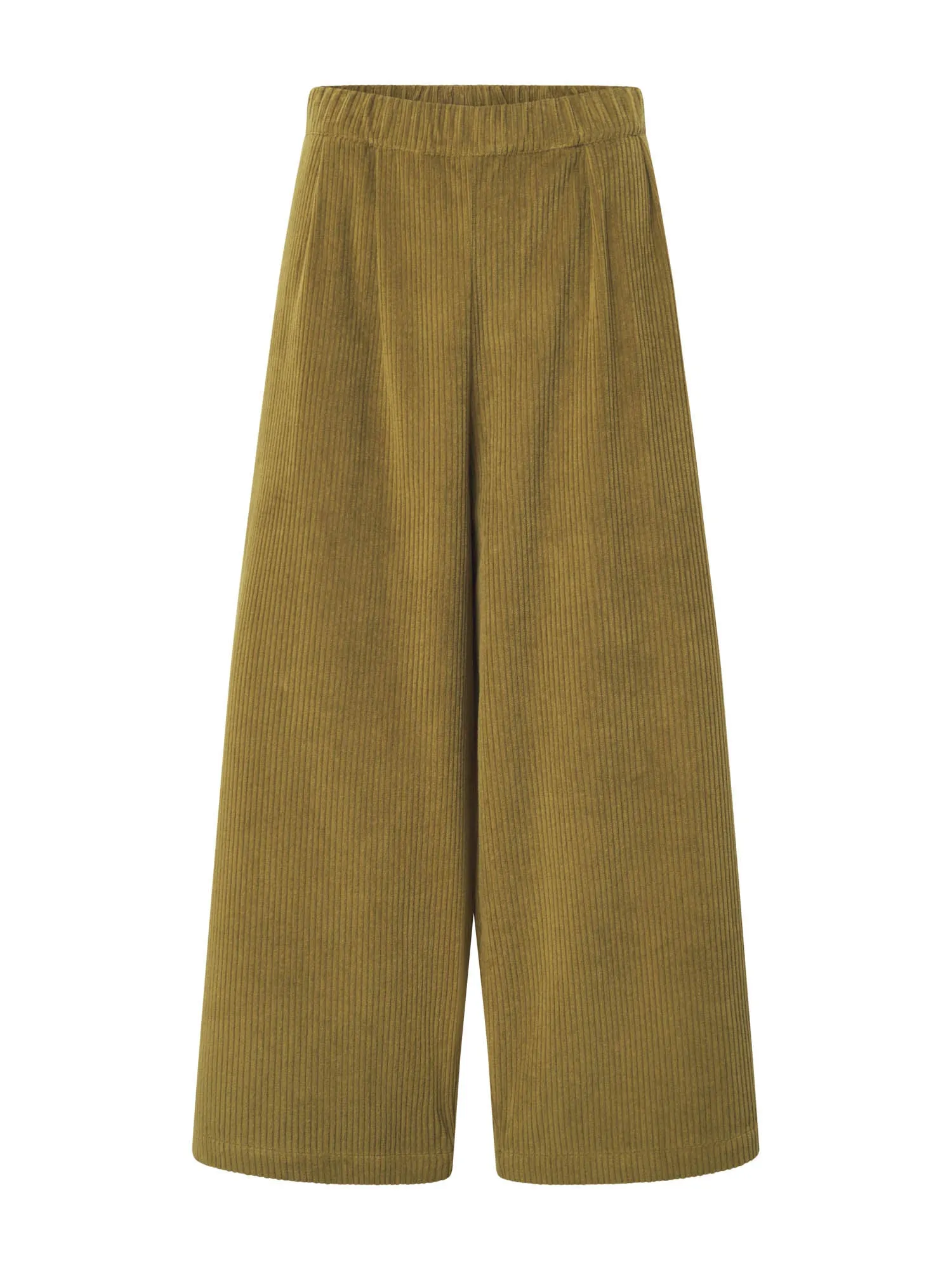 Corduroy Wide Pants - Olive