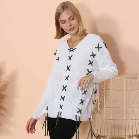 Criss-Cross Soft Tunic Sweater