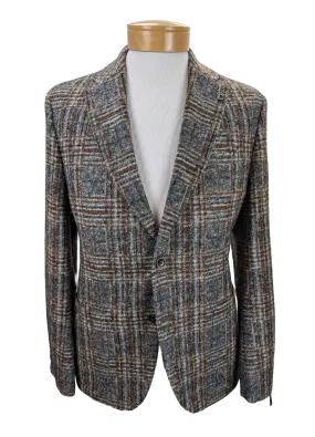 Digel Kristo Plaid Slim Fit Jersey Sport Coat