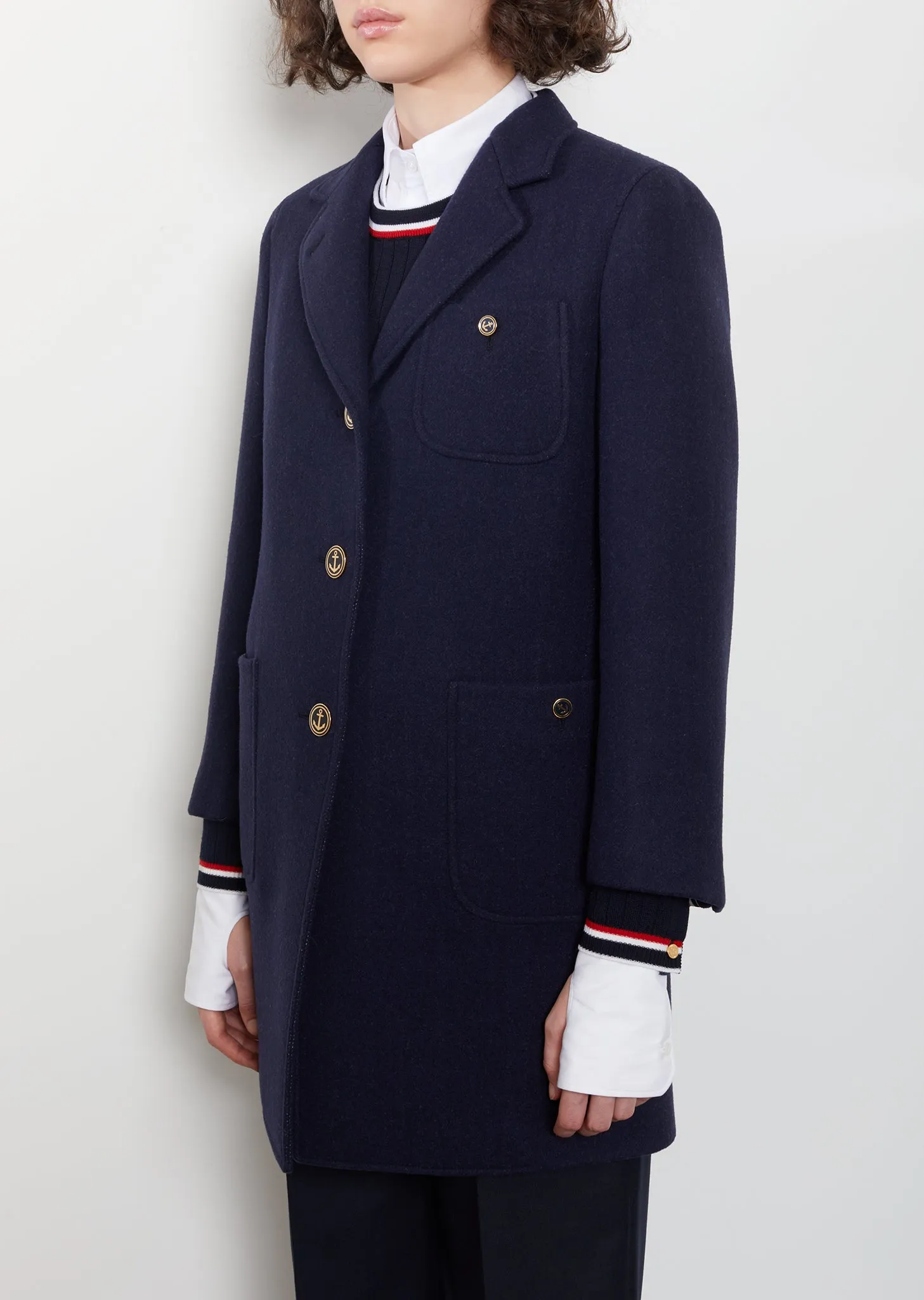 Double-Faced Melton Wool Coat