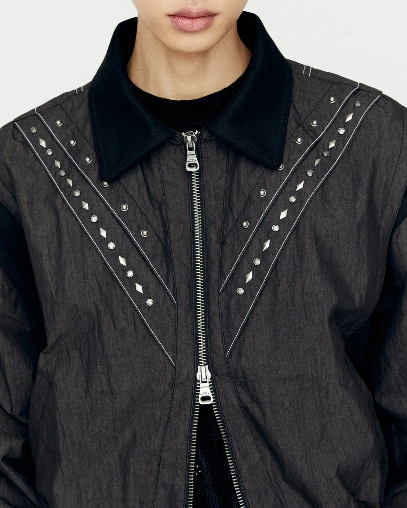 DUA METAL BLOUSON JACKET awa621m(CHARCOAL)