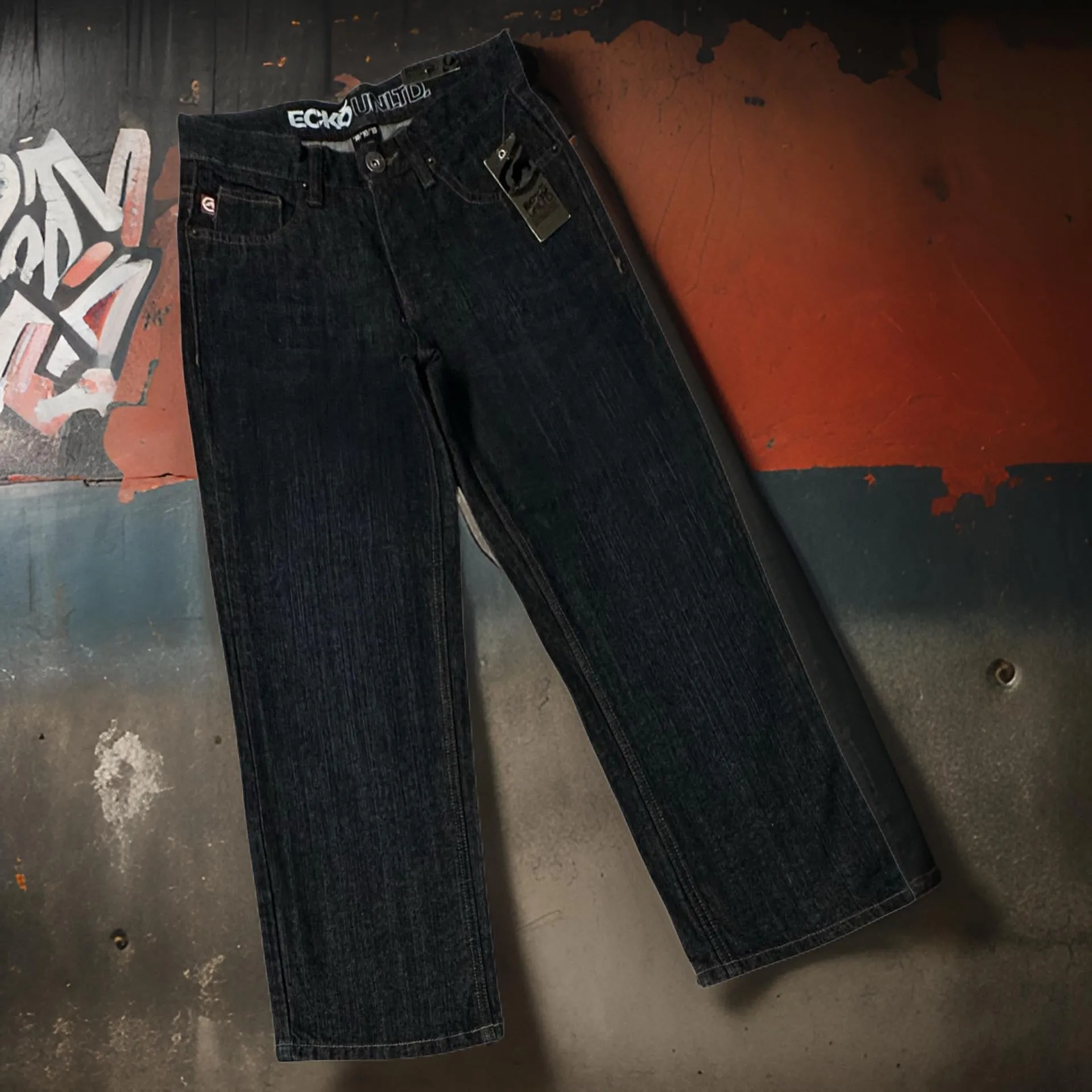 *ECKO UNLTD* DENIM JEANS FOR BOYS (BLACK) (STRAIGHT LEG)