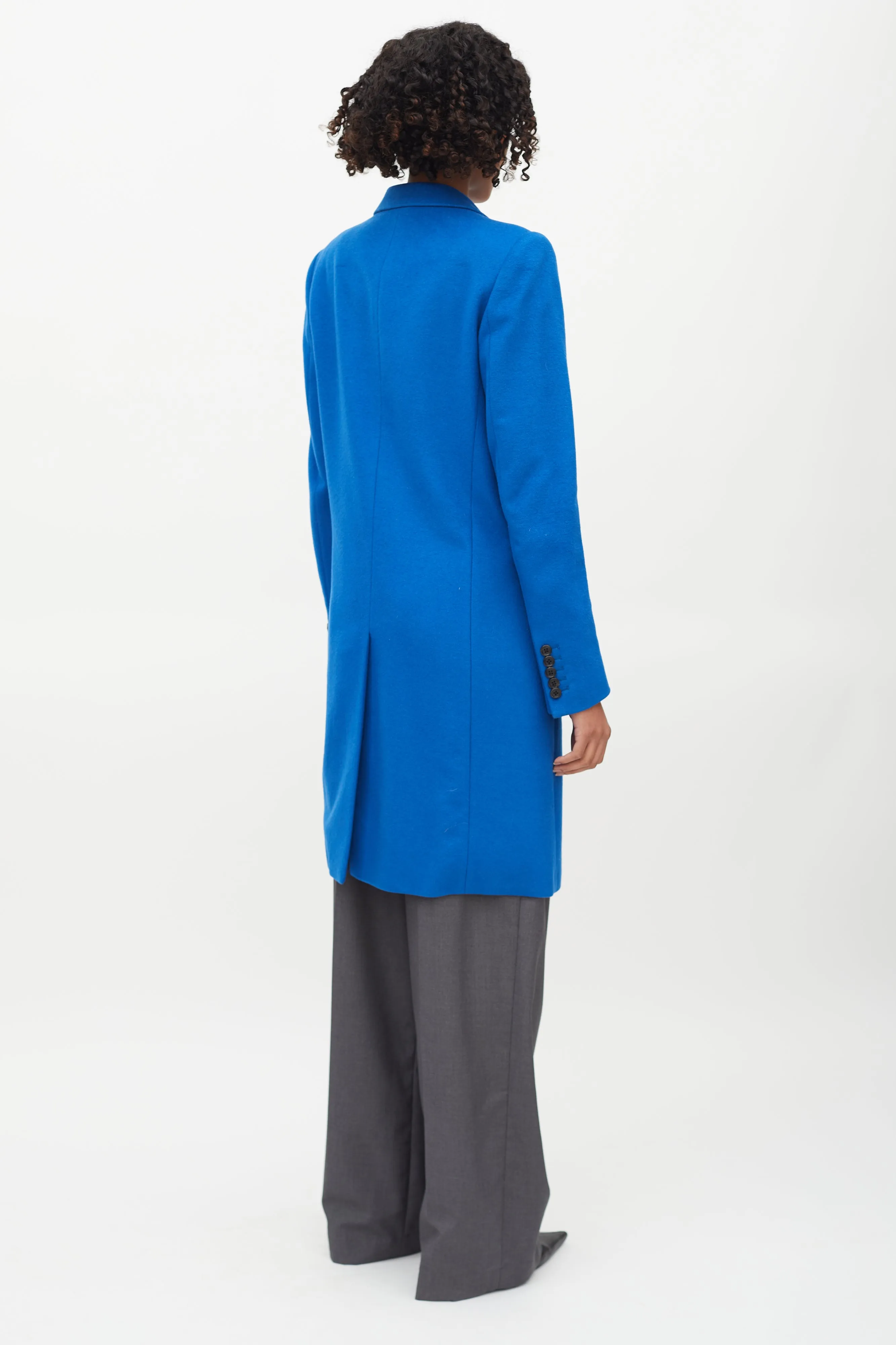 Electric Blue Wool & Cashmere Coat