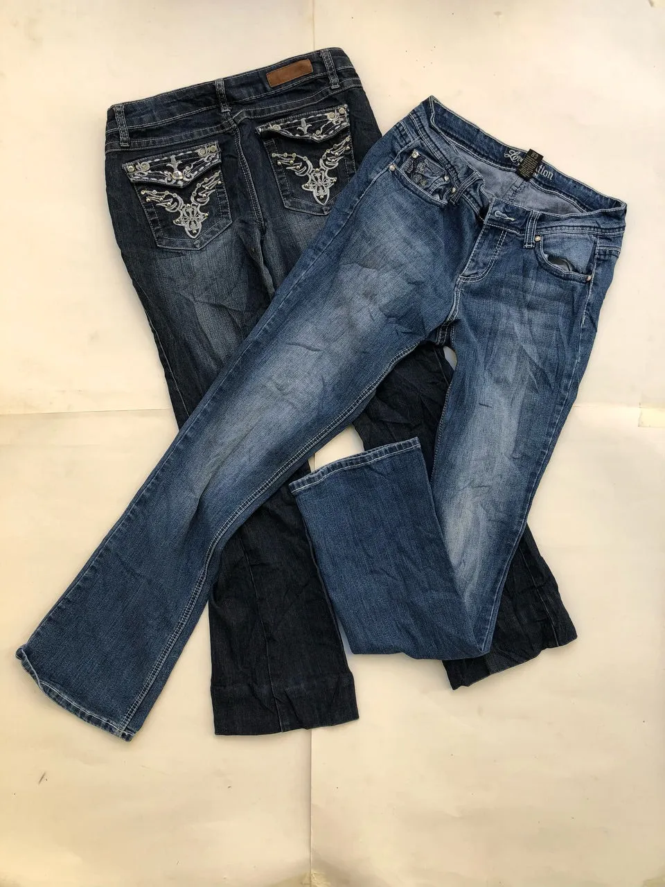 Embellished Y2K Flared Jeans are here? -SKU- F043-Sign Us up! 17 Pieces