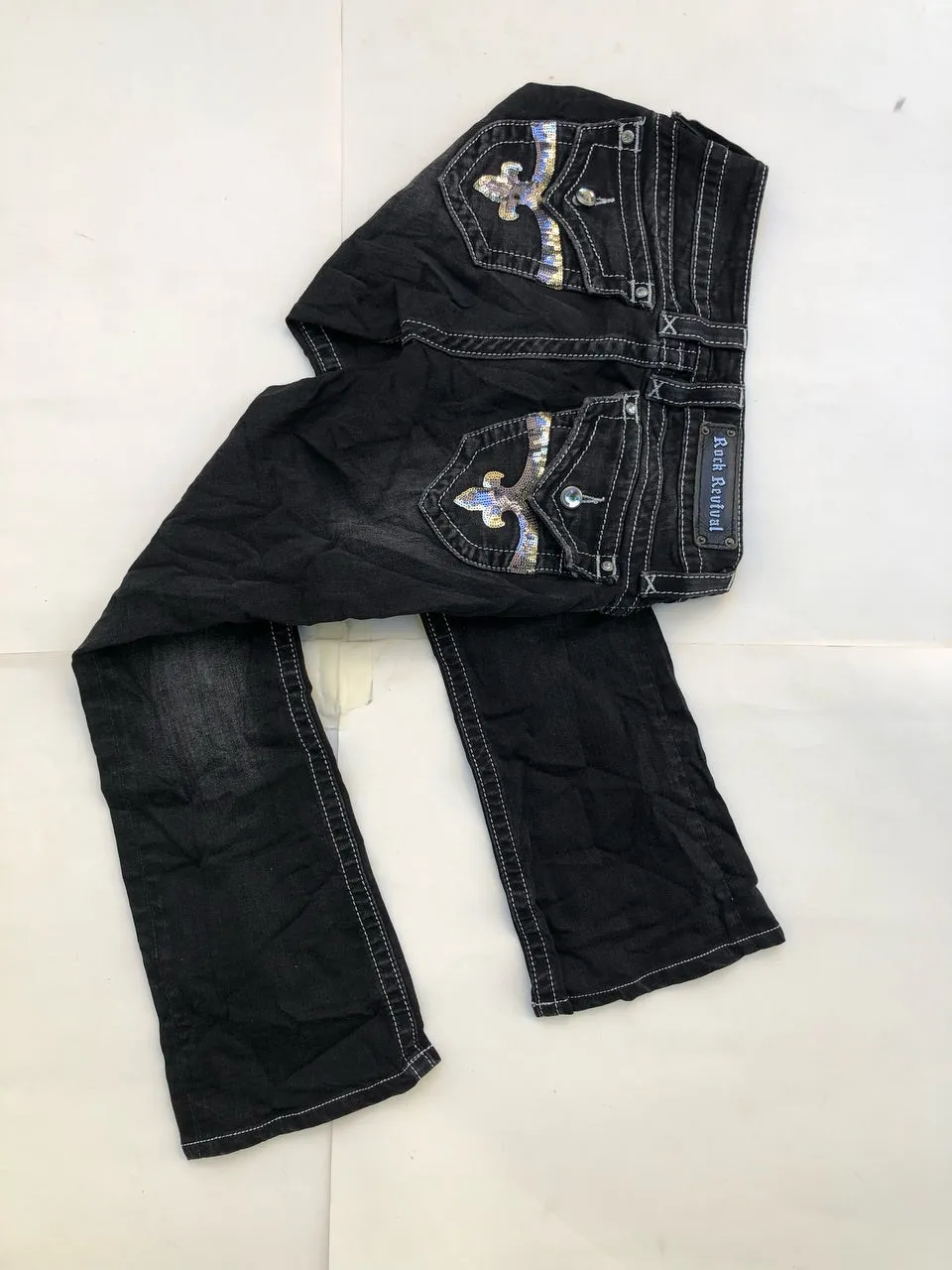 Embellished Y2K Flared Jeans are here? -SKU- F043-Sign Us up! 17 Pieces