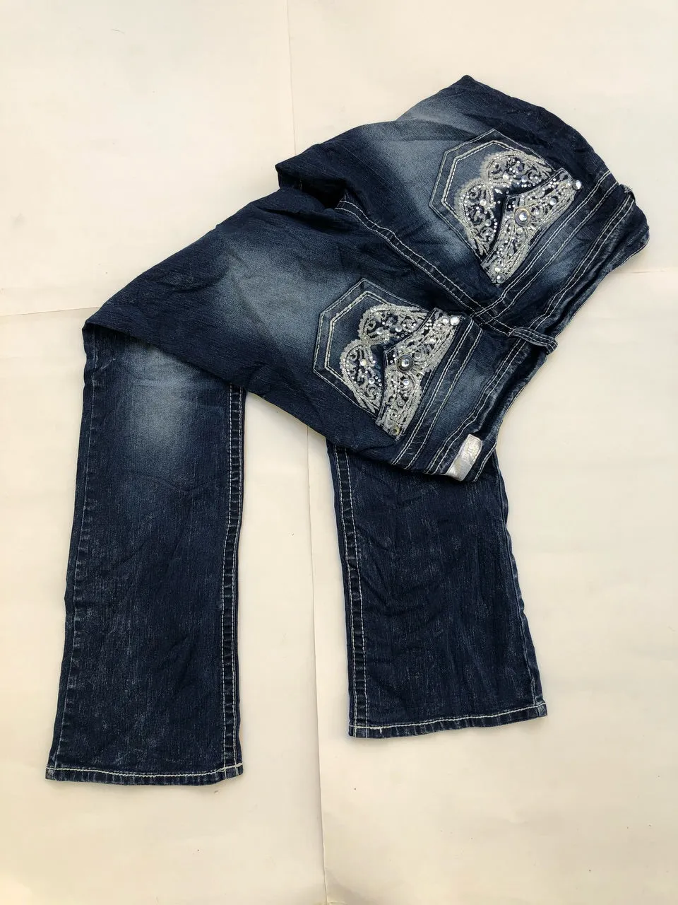 Embellished Y2K Flared Jeans are here? -SKU- F043-Sign Us up! 17 Pieces