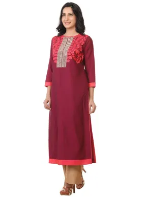 Embroidered Art Silk Kurta