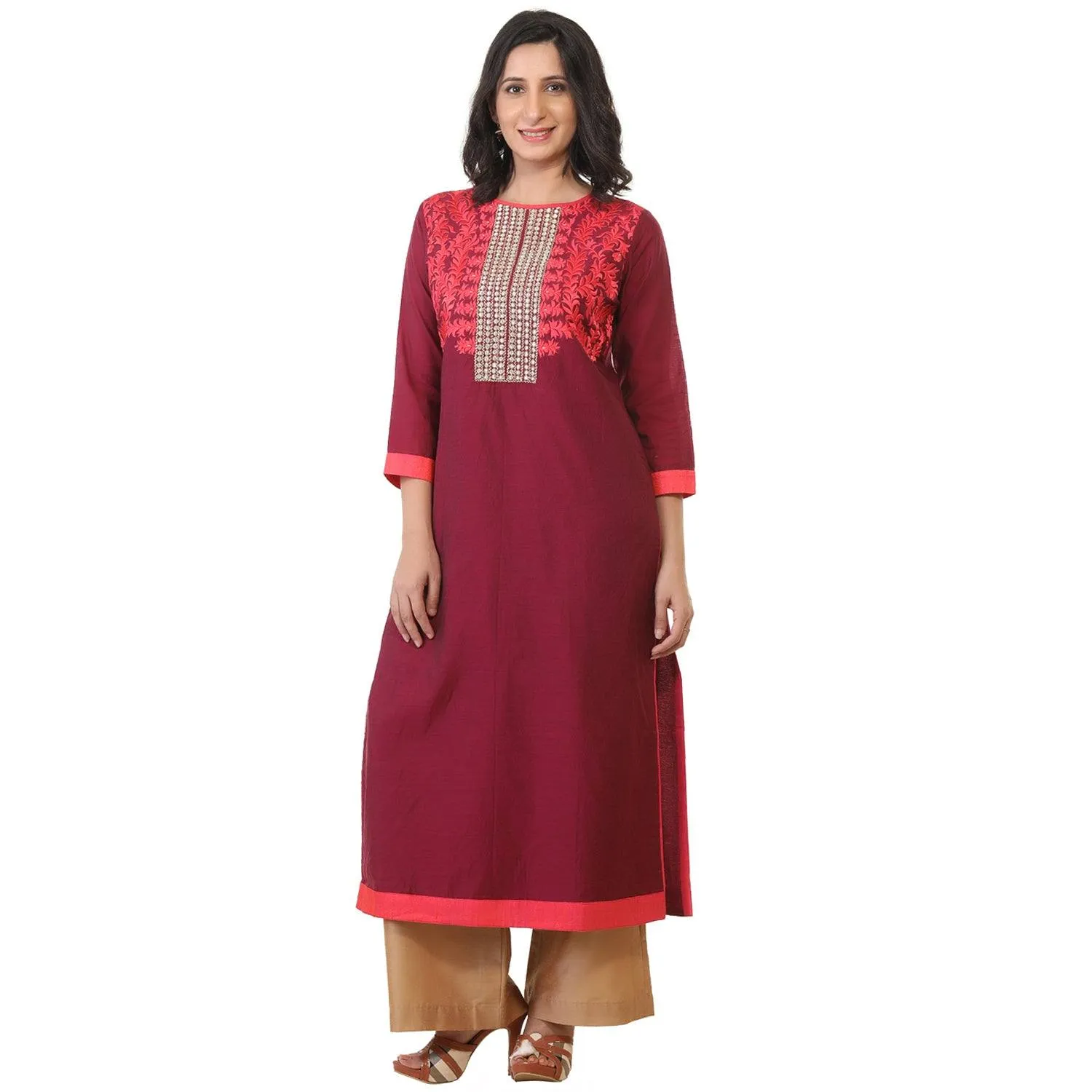 Embroidered Art Silk Kurta