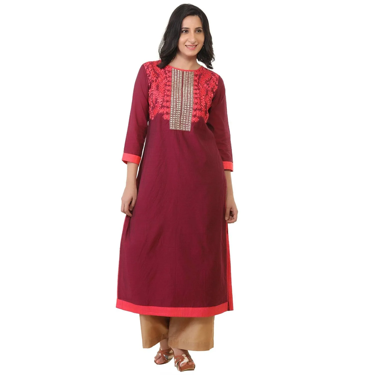 Embroidered Art Silk Kurta