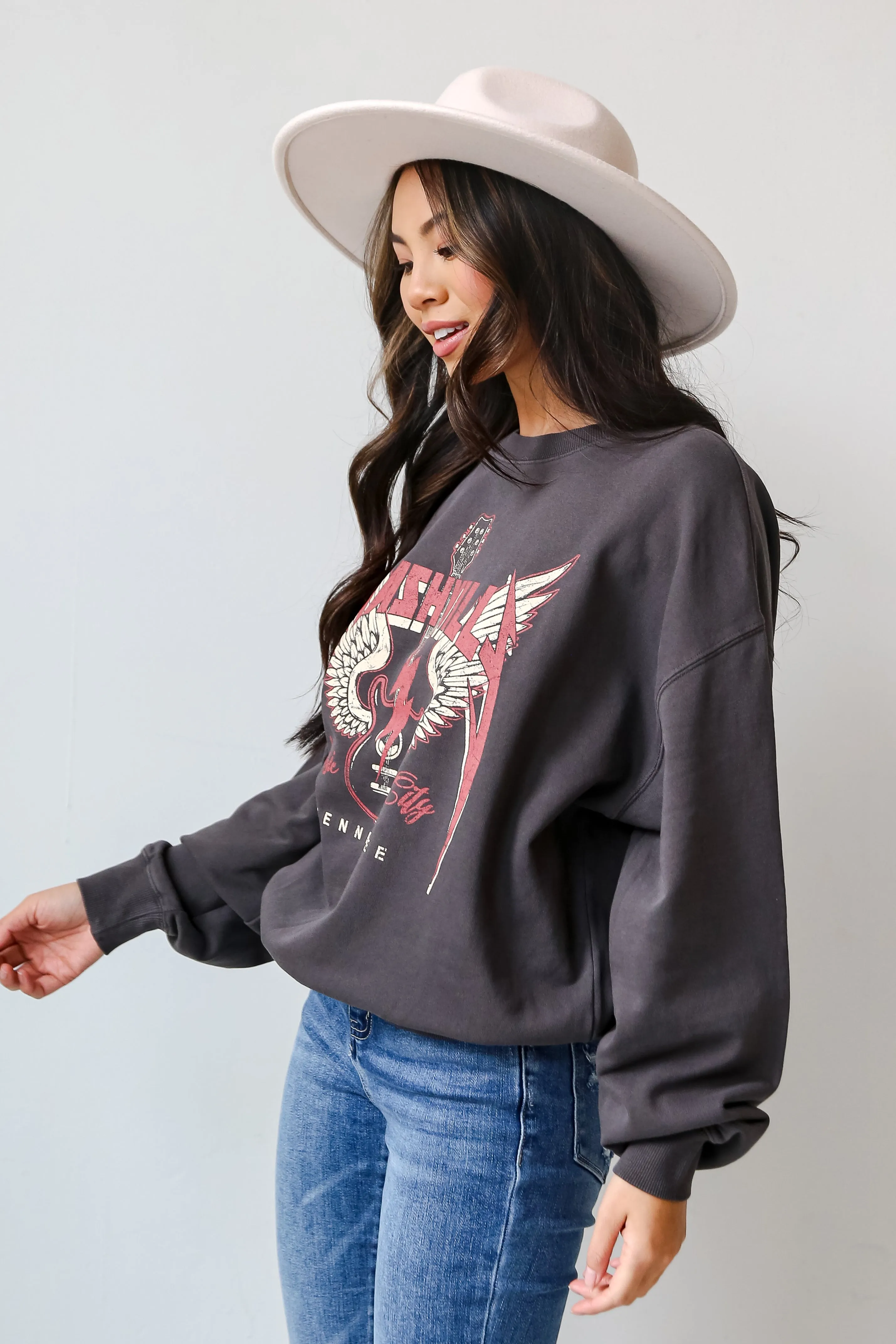 FINAL SALE - Black Nashville Tennessee Music City Sweatshirt