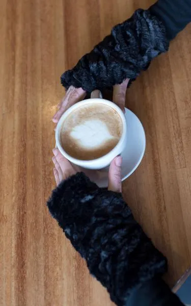 Fingerless / Texting Gloves, Reversible - Luxury Faux Fur in Highland in Skye